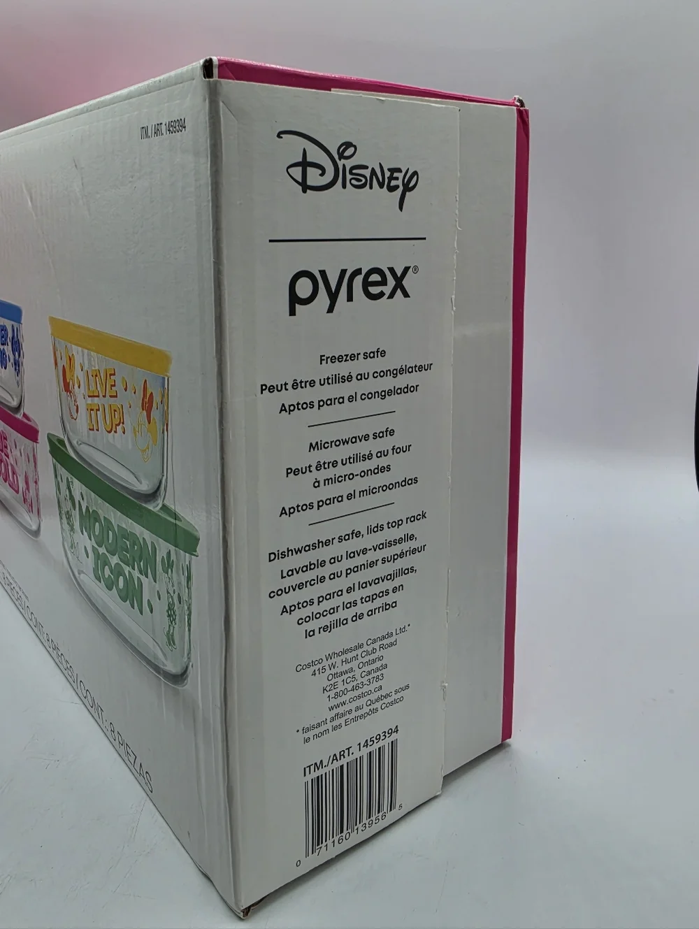 Disney Pyrex Minnie Mouse Decorated Food Storage Set 8 Piece